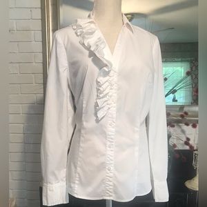 The Limited Long Sleeve White Blouse